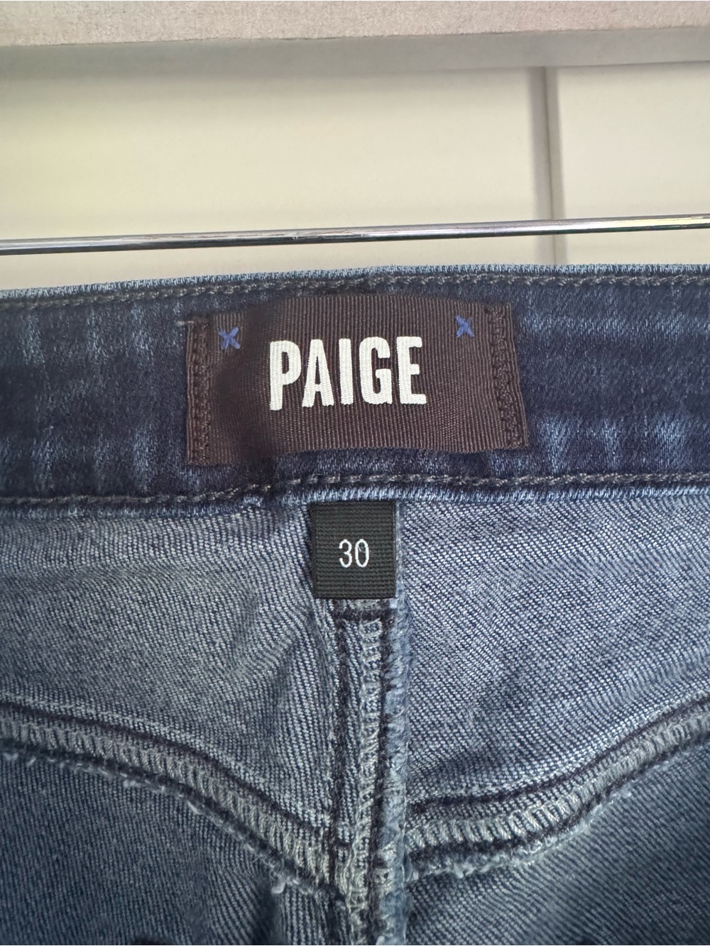 PAIGE Claudine High Rise Ankle Flare Jeans Moody Dark Wash Size 30 Classic - Picture 12 of 12